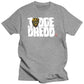 Judge Dredd Logo T-Shirt - Fashion Black Cotton Tee in Unisex Sizes S-3XL-grey-XXXL-