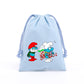 Anime Smurfs Kids Drawstring Bag - Cute Cartoon Print Sports Sack for Parties, Outdoor Gifts, Retro Hand Pouch-LJL 10-20x30cm-