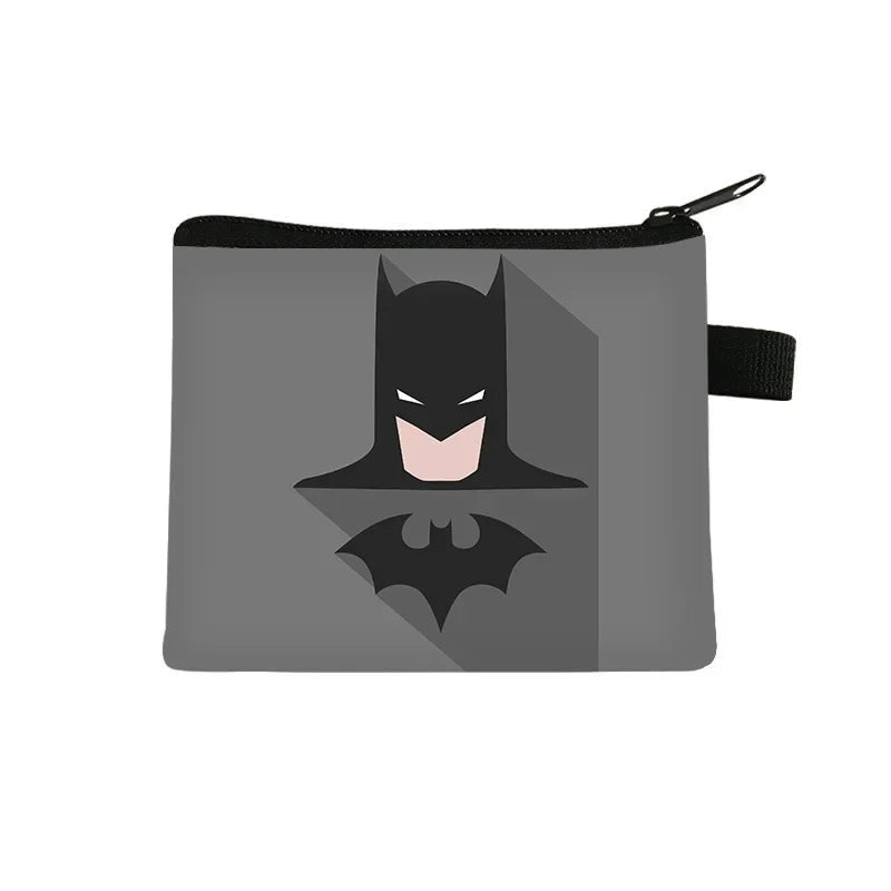 DC Anime Figure Justice League Batman Bruce Wayne Coin Purse Portable Card Case Coin Key Storage Bag Clutch Small Gifts-8-13.5x11 cm-