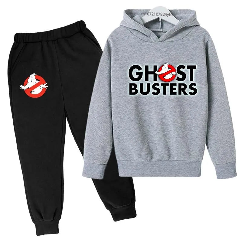 Ghostbusters Kids Cartoon Print Hoodie + Jogging Pants Tracksuit - Ages 2-13 Years-