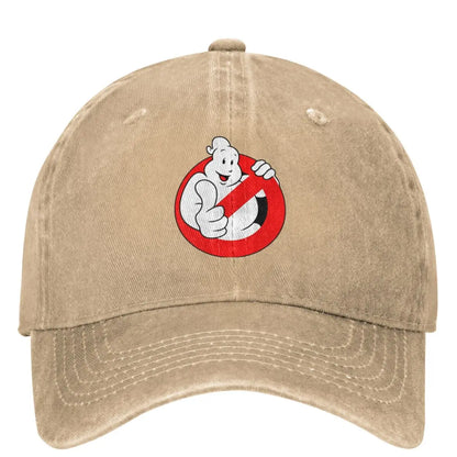 Funny Ghostbusters Denim Cap - Summer Hiking, Fishing, and Hip-Hop Hat for Men-Khaki-as picture-