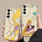 Disney Tangled Rapunzel Phone Case for Samsung Galaxy S21 - A54, A53, A52 Series Wave Oil Cover-