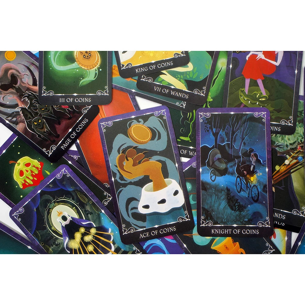 Villains Tarot Deck - 78 Cards Inspired by Labyrinth - Includes PDF Guidebook for Beginners-