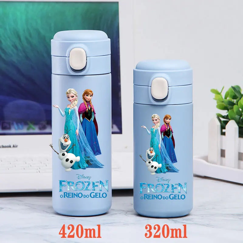 Disney Princess Thermal Bottle - 320ML/420ML Stainless Steel Outdoor Sports Water Cup Featuring Frozen Characters-GZ-L29-420ML-