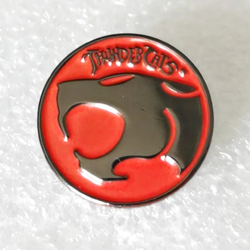 Thundercats Logo Enamel Pin - Retro Cartoon Lapel Pin - Backpack Cap Clothing Gift-Red-CHINA-