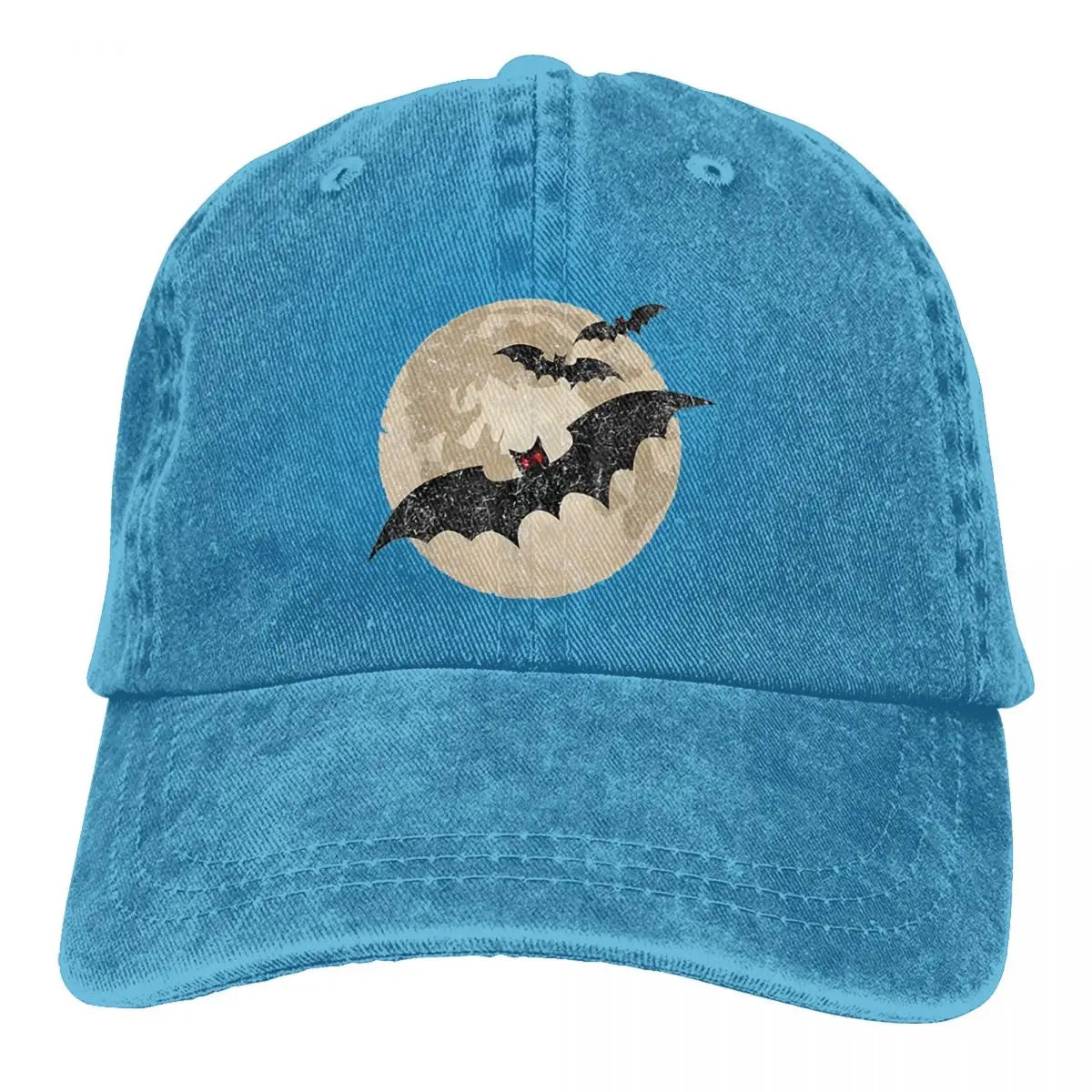 Bat Gifts Baseball Cap Men Hats Women Visor Protection Snapback Midnight Flyer Caps-Blue-One Size-