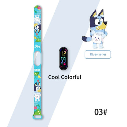 Bluey & Bingo Watch - Colorful Printed Cartoon Electronic Watch - Waterproof Anime Toy - Perfect for Kids’ Gifts-3-