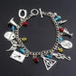 Time Turner Quidditch Jewelry - Harri Potter Combination Bracelet Pendants - Silver and Gold Plated Charms-