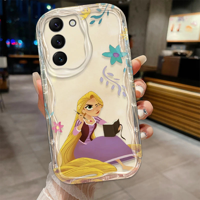 Disney Tangled Rapunzel Phone Case for Samsung Galaxy S21 - A54, A53, A52 Series Wave Oil Cover-