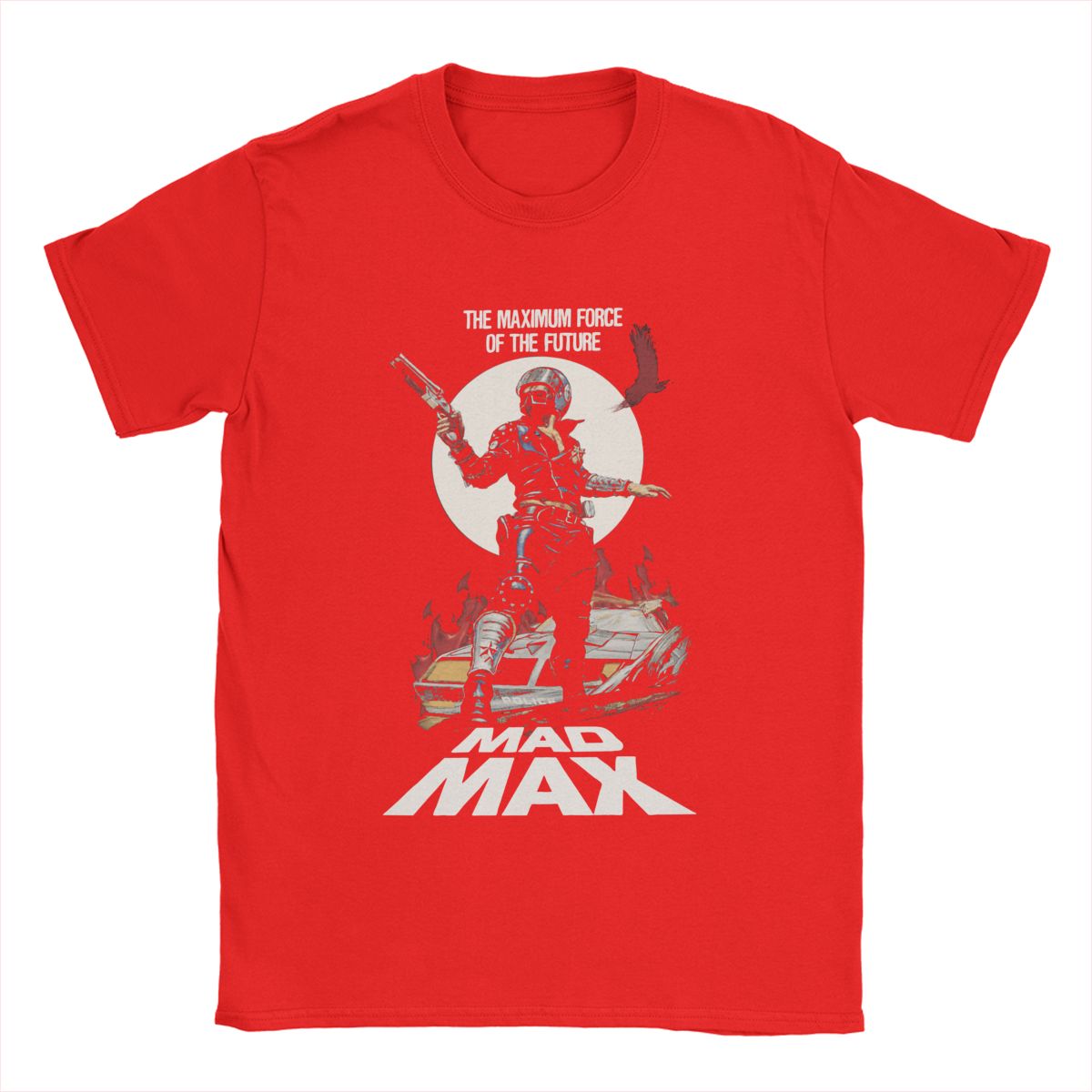 Mad Max - T-Shirt For The Film Buff - Classic Action - Movie Wear Fan Garment-Red-S-