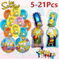 Simpsons Balloon Party Set - Fun Anime Decorations for Birthdays - Great for Family Gatherings or Kids’ Parties-