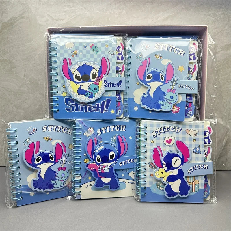 Stitch Notebook Coil Diary - Cute Cartoon School Supplies Portable Kids Holiday Gift Book-1Pcs-random-