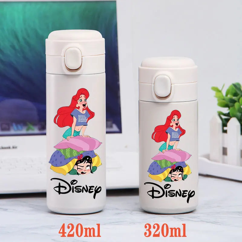 Disney Princess Thermal Bottle - 320ML/420ML Stainless Steel Outdoor Sports Water Cup Featuring Frozen Characters-GZ-B2-420ML-