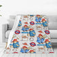 Warm Soft Blanket Picnic - Britain Paddington Brown Bear Throw Blanket Flannel Bedspread For Bedroom Print Sofa Bed Cover-1-102x127cm-