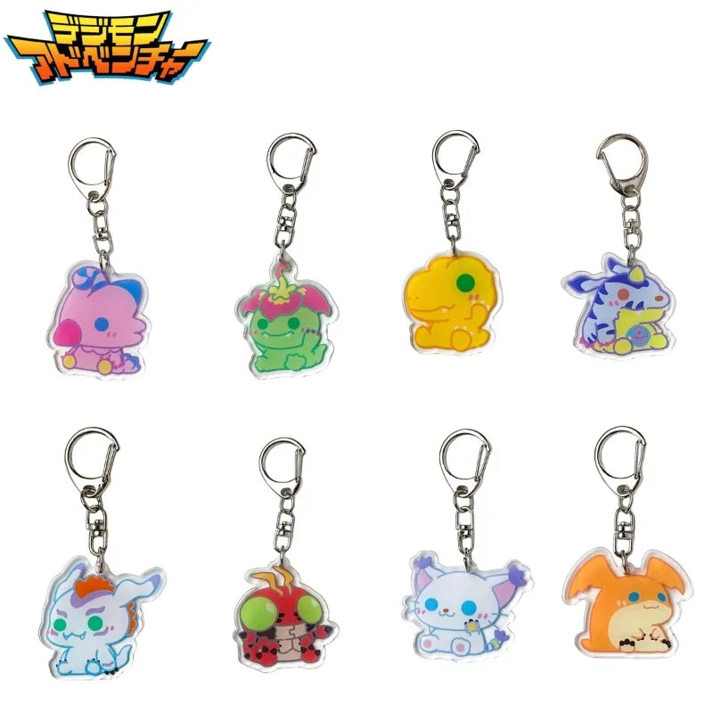 Digimon Adventure Acrylic Keychain - Retro Anime Character Backpack Pendant Gift-