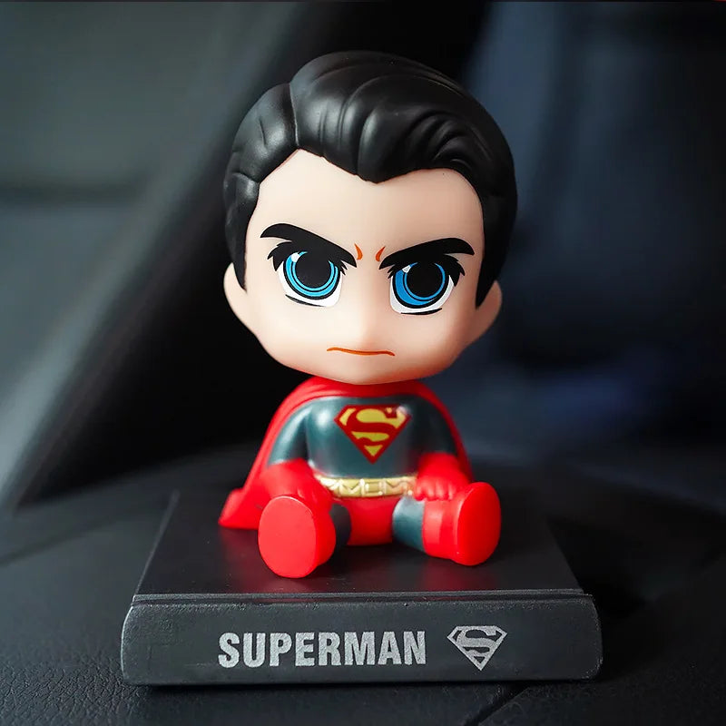 11cm Marvel The Avengers batman Car Doll Shaking Head Auto Interior Kawaii Tabletop Ornament Bobble Head Kids Toys Child Gift-12-