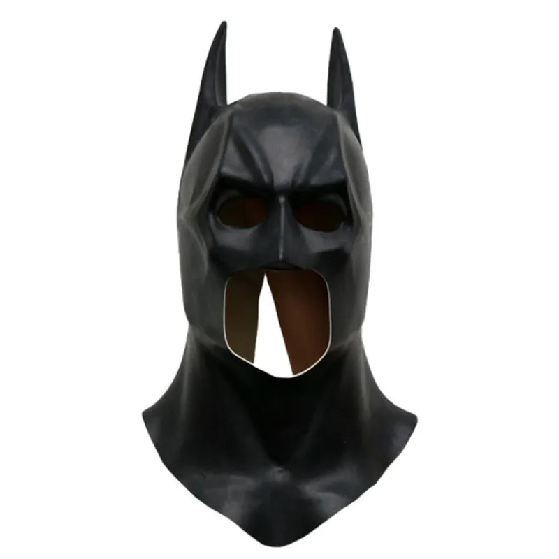 Dark Knight Batman - Latex Mask - Full Head Cosplay - Halloween Party Decoration Prop-black-