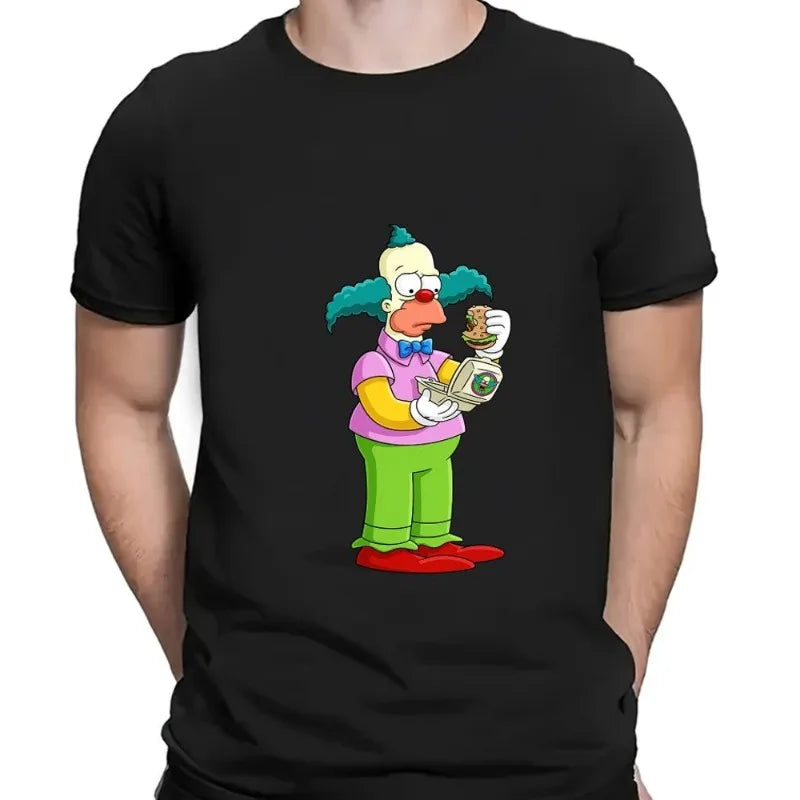 Cartoon Simpsons Cotton Breathable T-Shirt - Casual Wear for Men and Women - Great Husband or Dad Gift-Black 2-M-