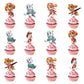 Paw Patrol Birthday Party Decoration - Girls Pink Sky Paper Cups Plates Tableware Balloons - Supplies For Kids - Baby Shower Favors-24pcs cake topper-