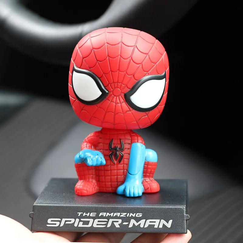 11cm Marvel The Avengers batman Car Doll Shaking Head Auto Interior Kawaii Tabletop Ornament Bobble Head Kids Toys Child Gift-11-