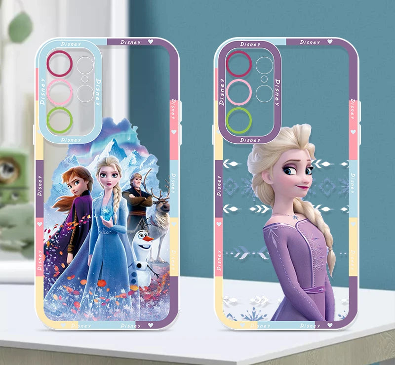 Disney Frozen Princess Phone Case for Samsung Galaxy S24 S23 S22 - Angel Eyes, Transparent Cover-