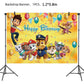 PAW Patrol Birthday Decoration Foil Balloon - Disposable Tableware Set Dog Chase Marshall Skye - For Kids Birthday Party Supplies-Backdrop B - 1pcs-