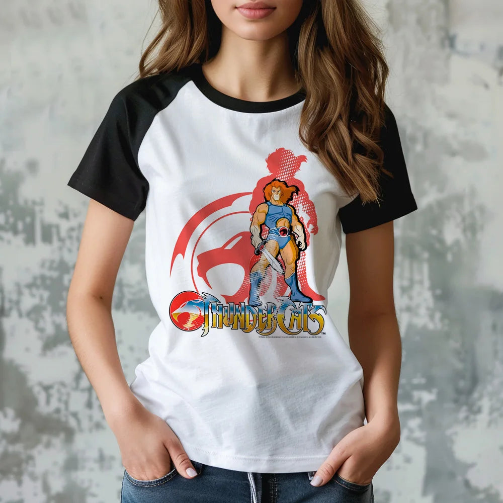 Anime Thundercats Women Tee - Retro Summer Top - Kids of the 80s Cartoon Shirt-17221-XXL-