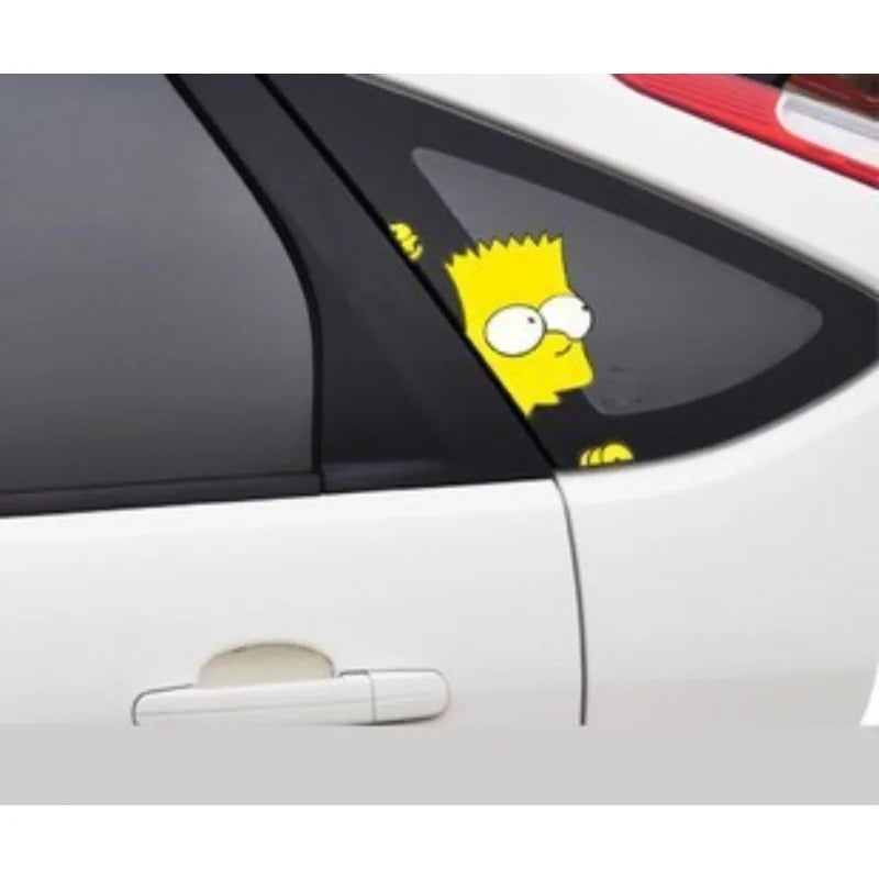 Funny Simpsons Car Stickers - Personalized Reflective Decals - Great Present for Dad’s or Boyfriend’s Vehicle-