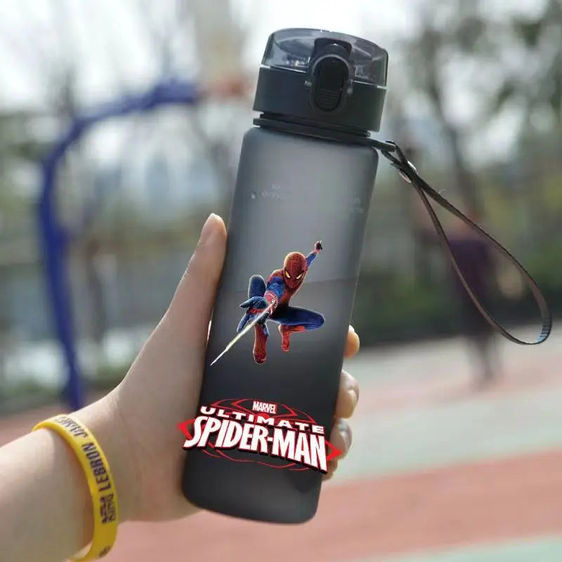 Disney Spiderman and Hulk Water Bottle - 560ML Cartoon Plastic Drinking Cups - Iron Man Toy for Boys and Adults-10-