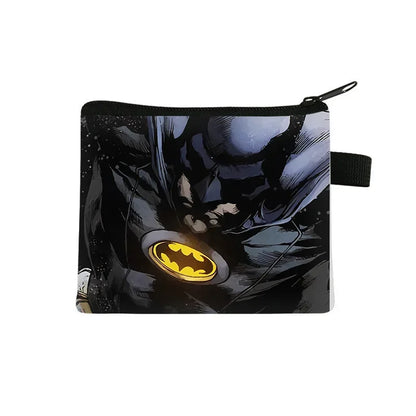 DC Anime Figure Justice League Batman Bruce Wayne Coin Purse Portable Card Case Coin Key Storage Bag Clutch Small Gifts-37-13.5x11 cm-