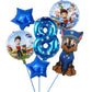 Paw Patrol Birthday Decorations Happy Birthday Backdrop Banner Plates Cups - Paper Tableware Set Balloons - Kids Boy Party Supplies-Number Balloon 8-