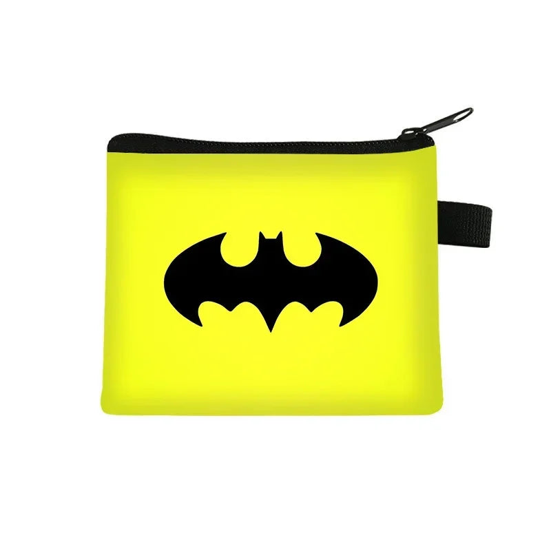 DC Anime Figure Justice League Batman Bruce Wayne Coin Purse Portable Card Case Coin Key Storage Bag Clutch Small Gifts-9-13.5x11 cm-