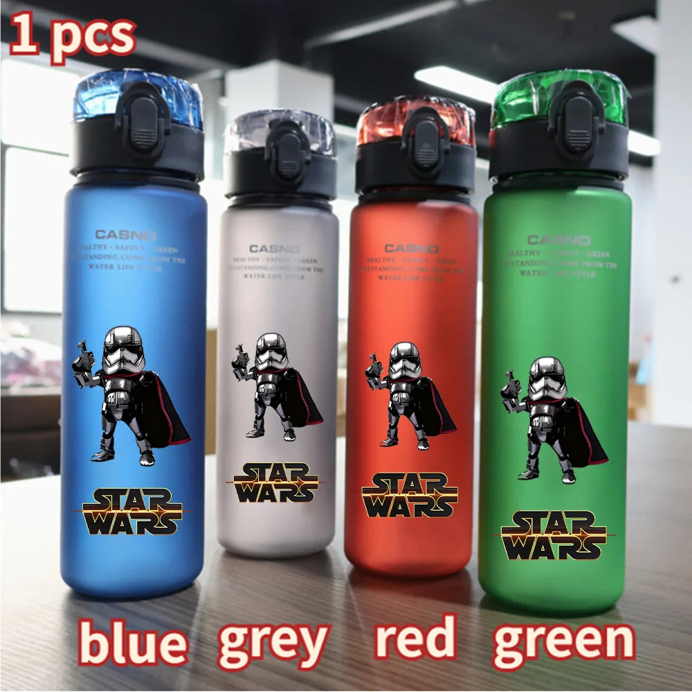 Star Wars Jedi Knight Water Cup - 560ML Laser Sword Portable Sports Bottle - Outdoor Adventure Design-14-1 pcs blue-