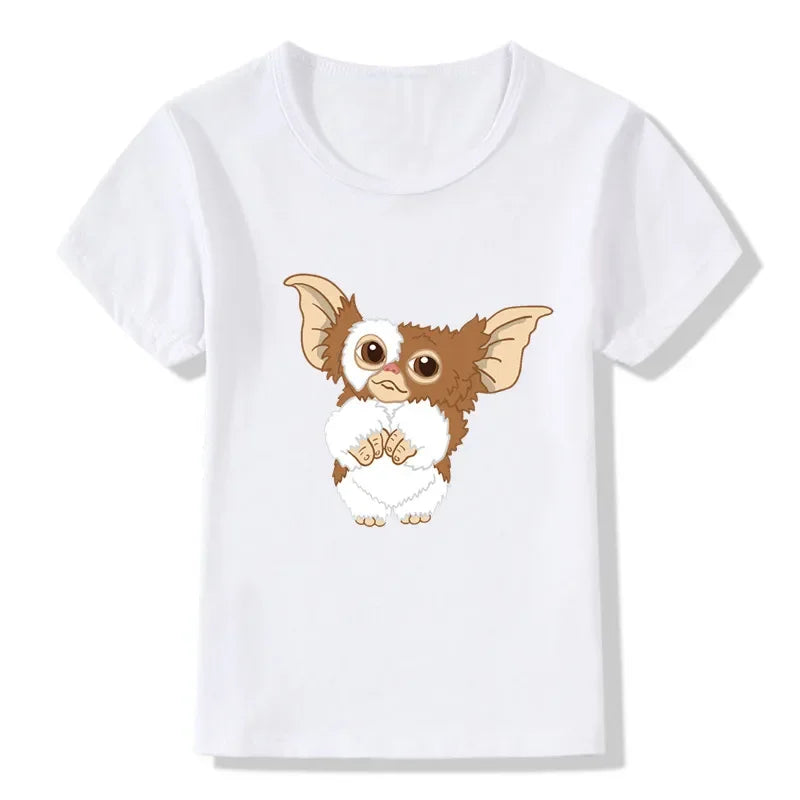 Kids T Shirt - Gremlins Gizmo - Cartoon Print Funny - Boys T Shirt - Cute Baby Girls Clothes - Summer Children - Short Sleeve Tops-HKP5170D-9T-4XL-