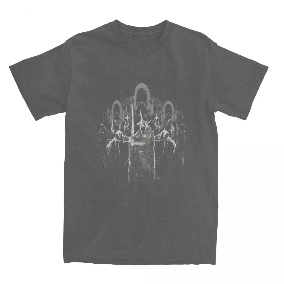 Mordor - Lords of The Rings T-Shirt - Harajuku Style - Summer Casual Oversized Cotton Tees - O Neck Y2K Design-Dark Grey-M-