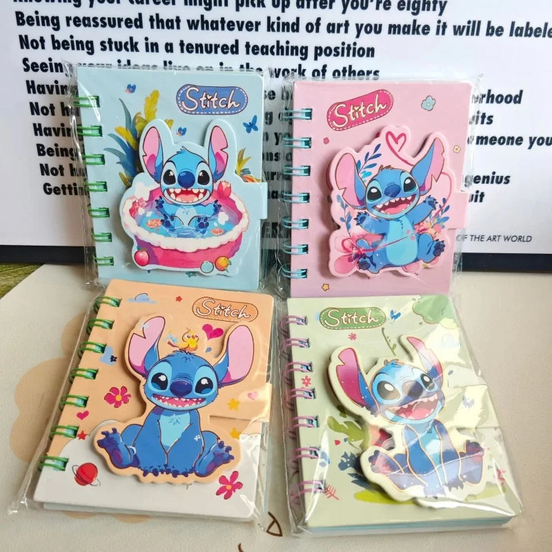 Stitch Notebook Coil Diary - Cute Cartoon School Supplies Portable Kids Holiday Gift Book-