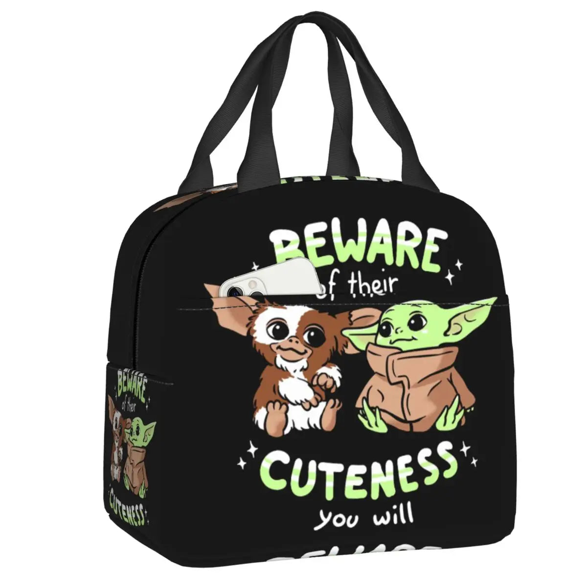 Custom Gizmo Mogwai - Gremlins Lunch Bag - Reusable Cooler - Thermal Insulated Lunch Box - For Outdoor Camping - Picnic Food Tote Bags-14-22x20x13cm-