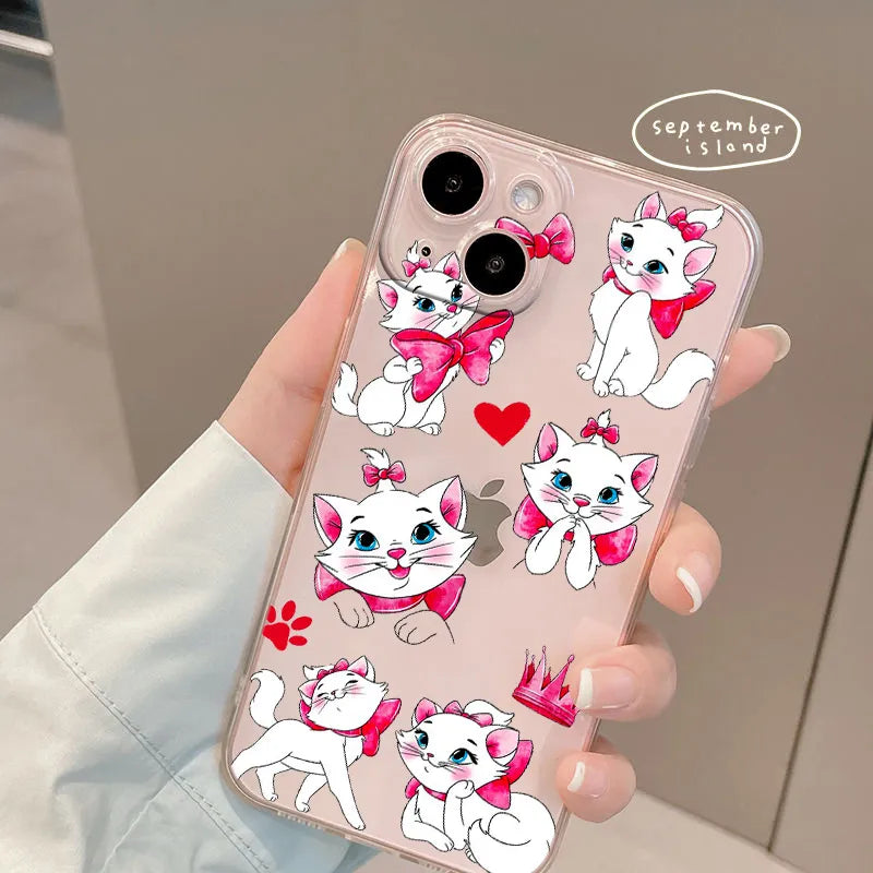 The AristoCats Phone Case - Transparent Cover - Apple iPhone 14 13 12 11 mini XS XR X Pro Max 8 7 6S 6 Plus - All iPhone Models - Anime Fan Gift-