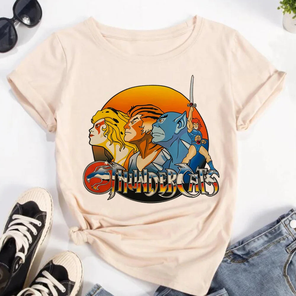 Thundercats Manga Women Tee - Retro TV Heroes Shirt - Vintage Cartoon Clothing-17214-XS-