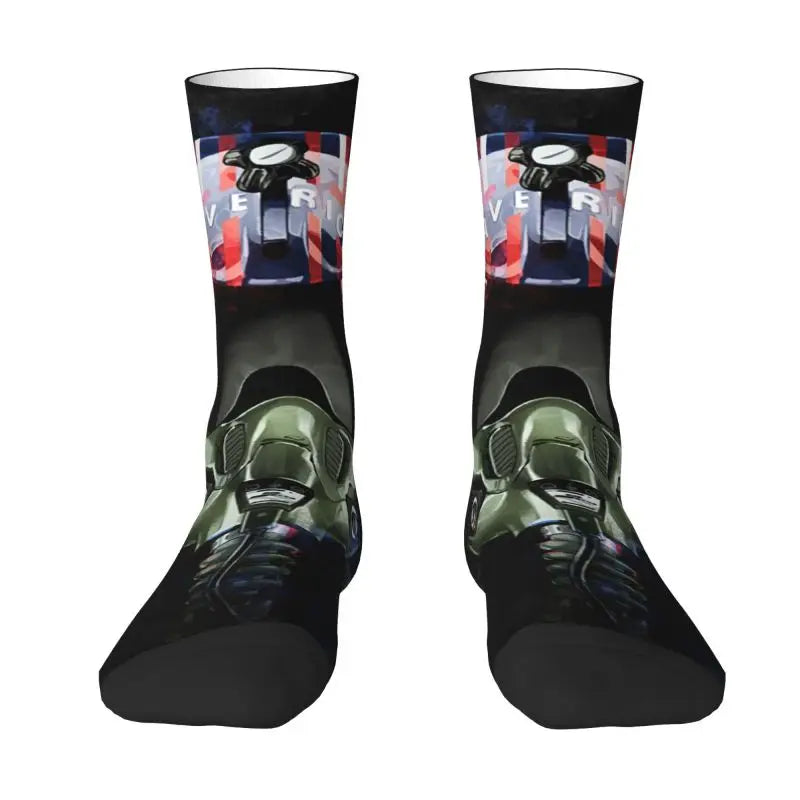 Top Gun Maverick Crew Socks - Men & Women Unisex American Action - Tom Cruise Movie Dress Socks for All Seasons-24-Fashion Socks-