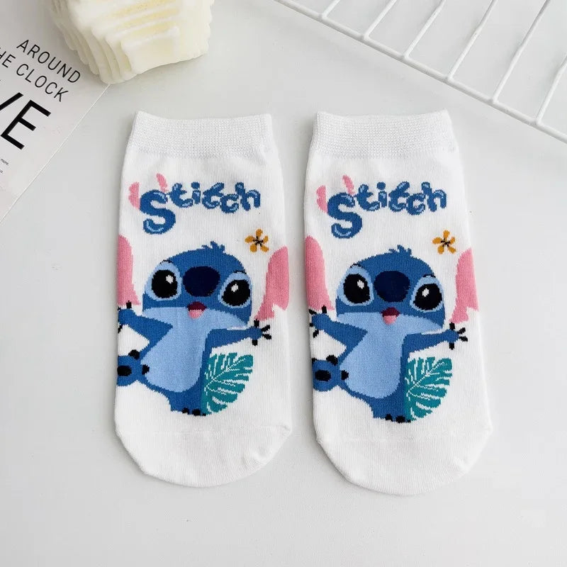 Cartoon Stitch Short Socks - Kawaii Women’s Cotton Ankle Socks Kids Christmas Gift-5-