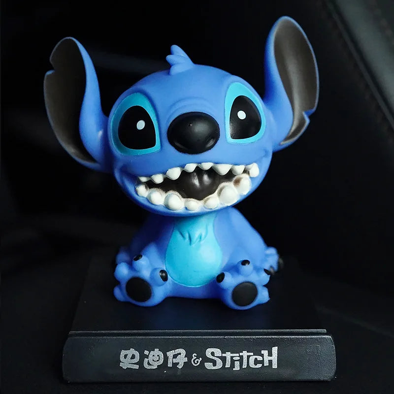 Disney Stitch Bobblehead Doll - Car Ornaments for Fans - Auto Interior Decor Model-da xiao shi di zai-