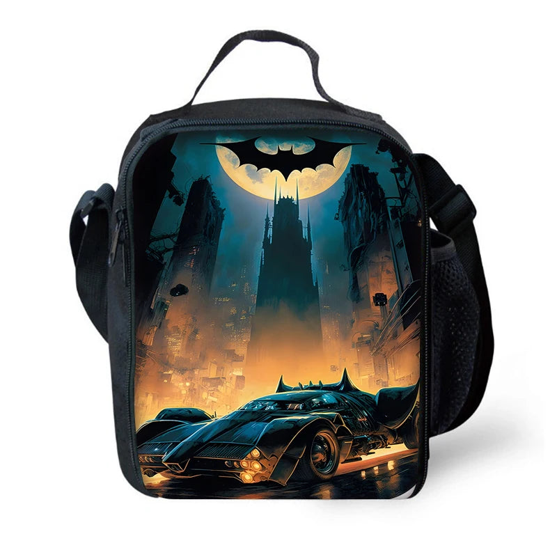 Child Superhero Batmans School Backpack with Lunch Bags ,Pencil Bags ,School Bags for Boys Girls Best Gift-CB-212X22A5-