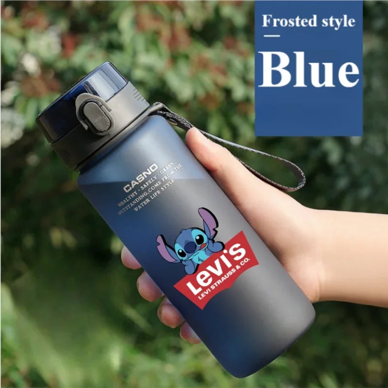 1000ML Stitch Water Cup Bottle - Cartoon Plastic Large Capacity Outdoor Sports Gift-14-560ML-