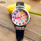 Barbie Watch - Cute Cartoon Design for Girls - Silicone Strap (Many Colours) Wristband - Diamond Accents - Student Accessories for Kids-Y033-5-