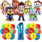 Paw Patrol Birthday Party Decorations Tableware Supplies Balloons Paper Party Plate Cup Napinks Gift Bag Baby Shower Kids Happy-number 1-