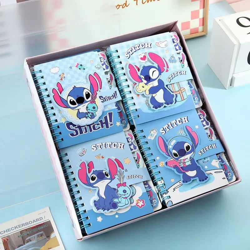 Stitch Magnetic Notebook Diary - Cartoon Journal Coil Book Kids Fashion School Gift-