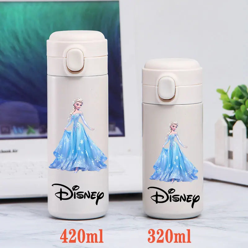 Disney Princess Thermal Bottle - 320ML/420ML Stainless Steel Outdoor Sports Water Cup Featuring Frozen Characters-GZ-B9-420ML-