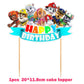 Paw Patrol Birthday Party Decorations Tableware Supplies Balloons Paper Party Plate Cup Napinks Gift Bag Baby Shower Kids Happy-1pc cake topper-