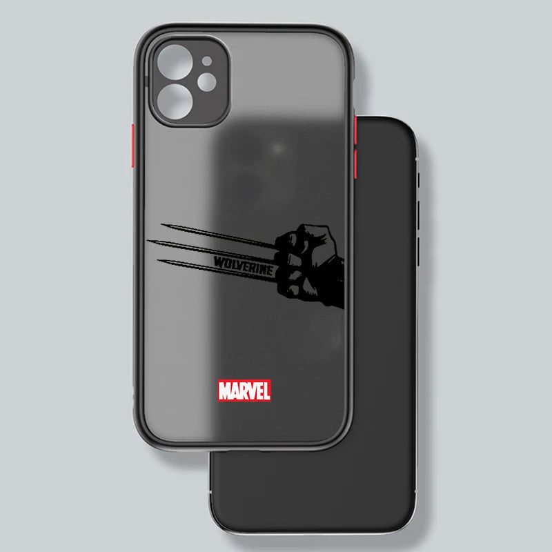 Marvel Wolverine Deadpool Frosted Case for iPhone 15 14 13 12 11 - Protective Cover, Mini Funda-iPhone 15 Pro Max-FA9303HES-